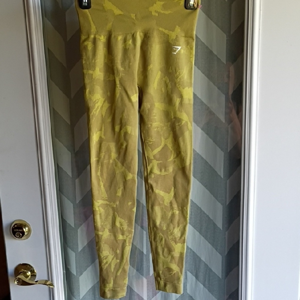 Gymshark Camouflage Leggings - Olive Green